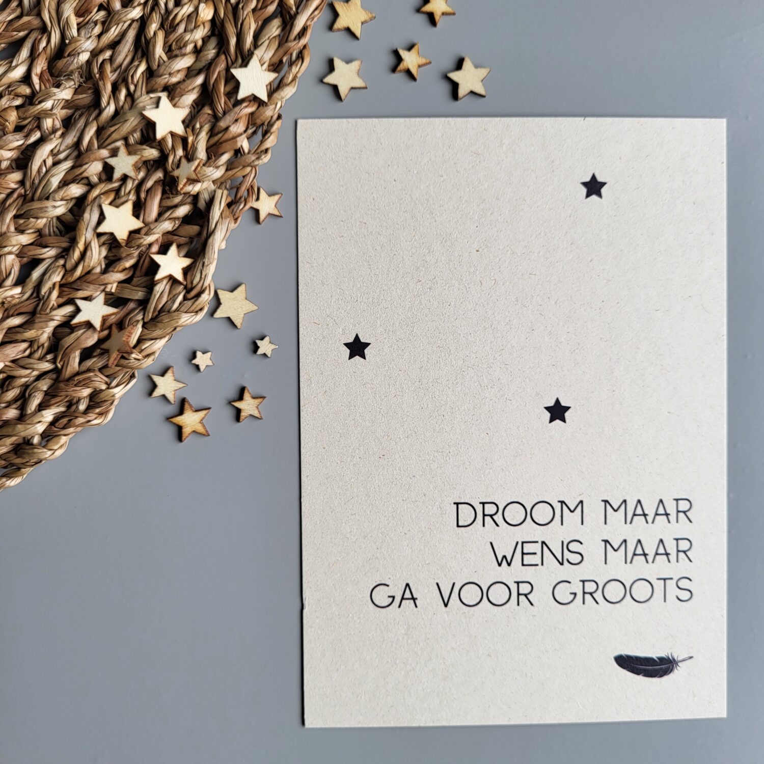 kerstkaart met quote droom